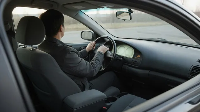Driver viewing a Check ESC warning in a parked vehicle with the engine off