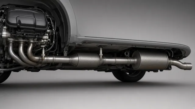 Diagram showing oxygen sensor locations around a catalytic converter in a vehicle exhaust system
