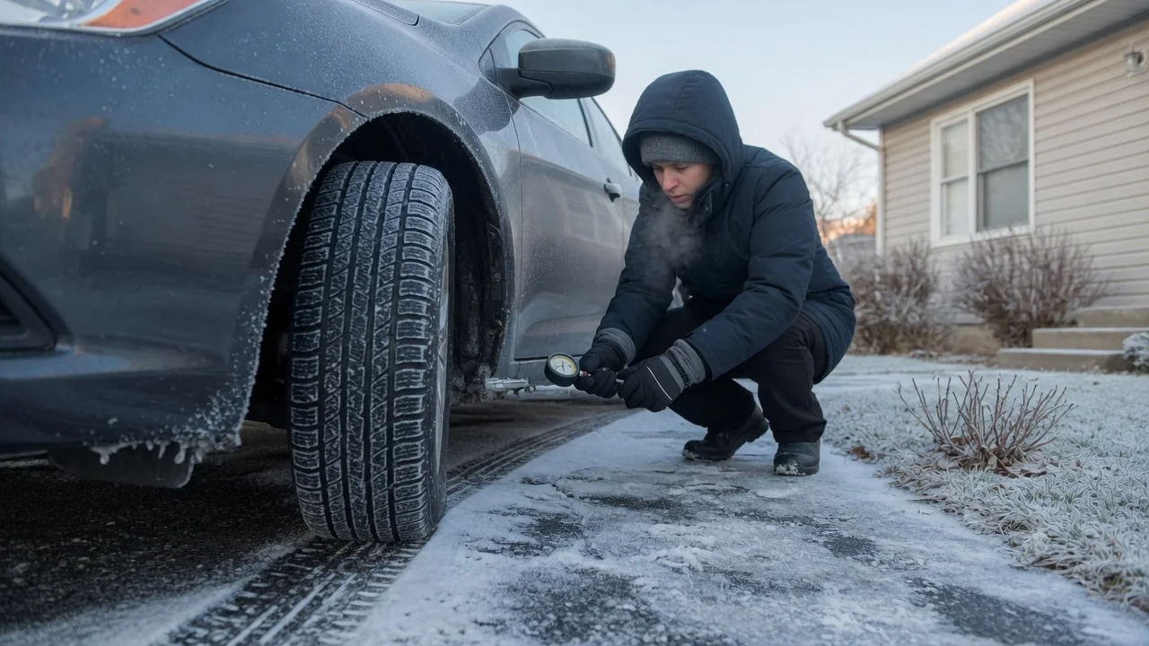 Automotive scene illustrating Why Do Tires Feel Stiffer in Cold Weather