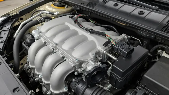 Intake manifold and electrical actuator connector in an engine bay with the engine off