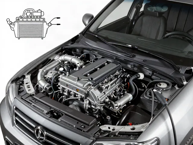 Duramax engine bay with EGR components shown in a vehicle-specific location diagram