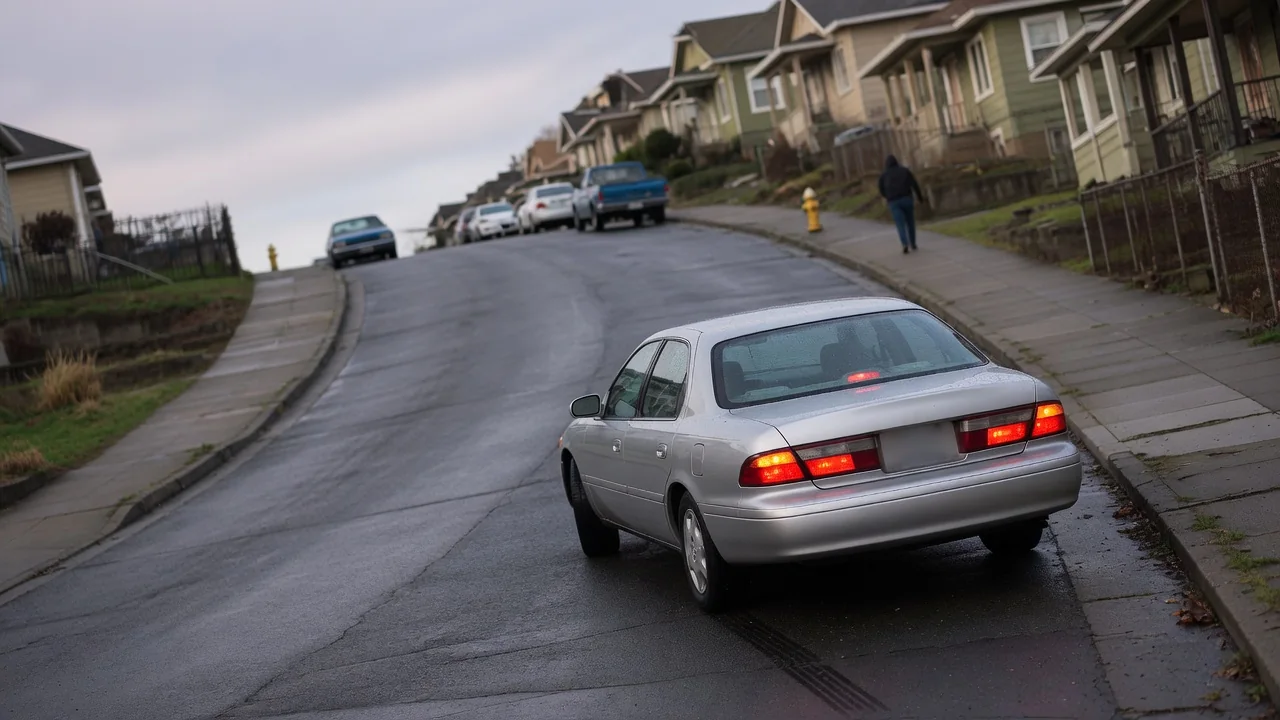 Automotive scene illustrating Why Does an Automatic Car Hold a Gear on a Hill