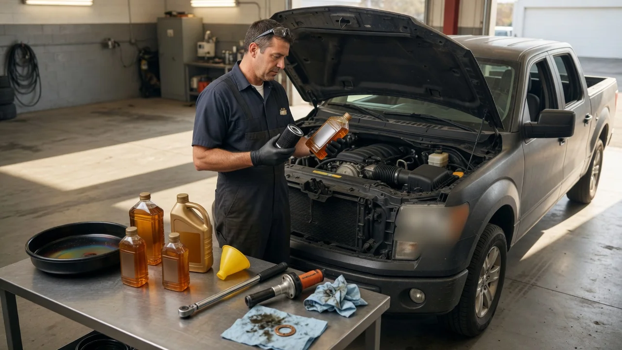 Pickup Truck Oil Change: Oil Selection and Service Procedure
