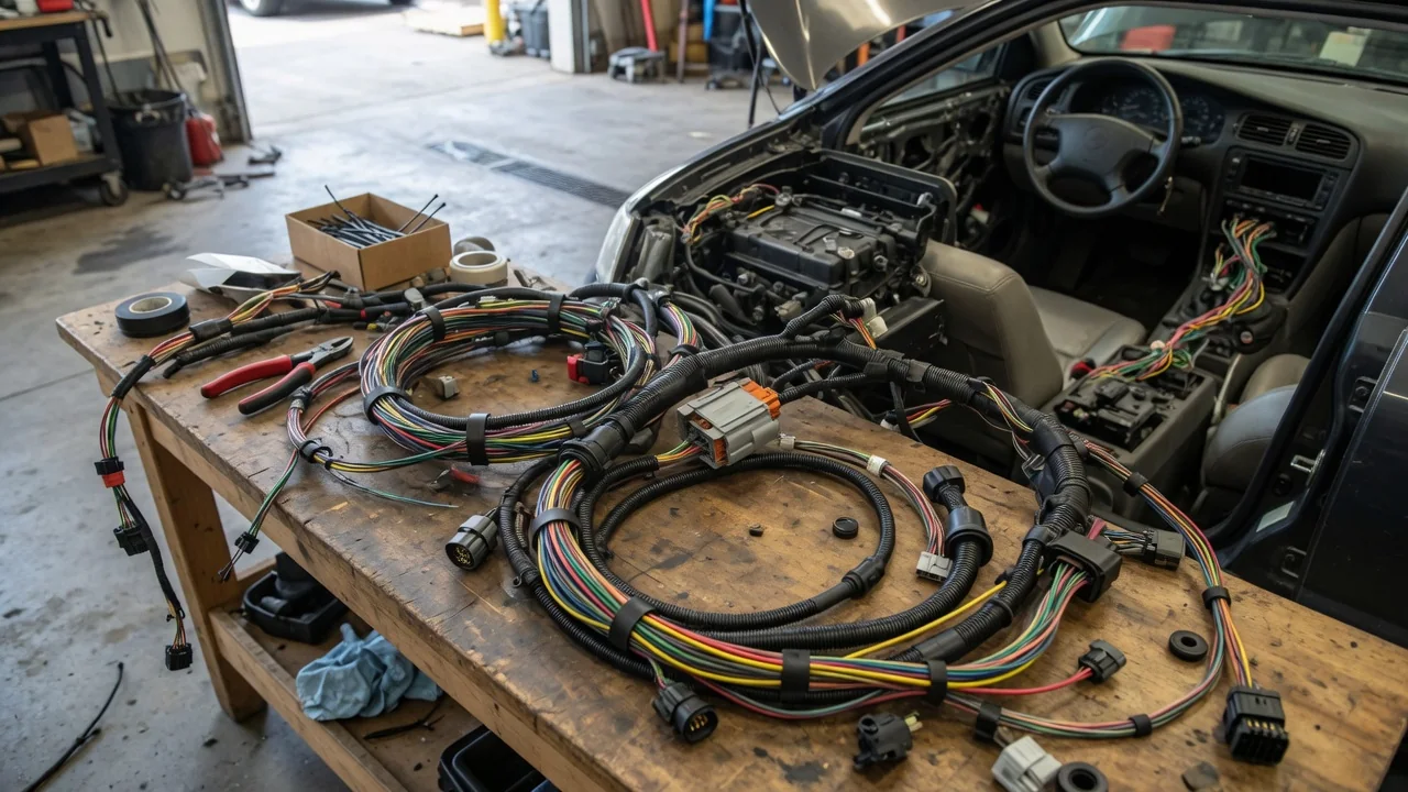 Automotive scene illustrating What Is an Automotive Wiring Harness