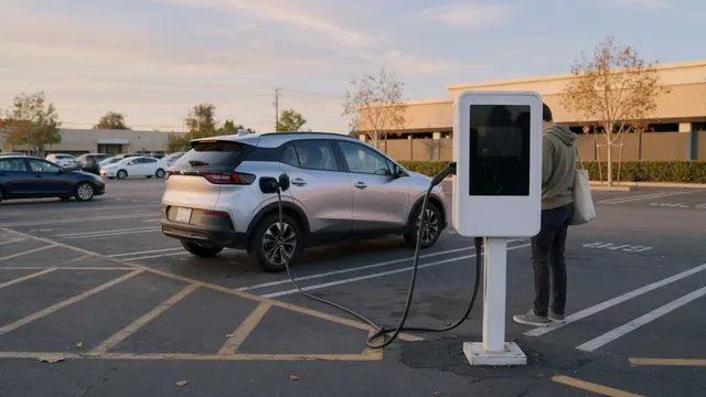 Automotive scene illustrating How to Read an EV Charging Station Listing