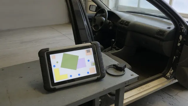 Diagnostic scanner beside a vehicle dashboard displaying the P1478 trouble code