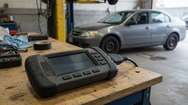 Diagnostic scan tool displaying P1157 beside a vehicle identification worksheet