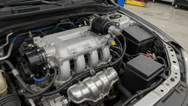Engine intake manifold with a tuning valve actuator, electrical connector, and wiring harness