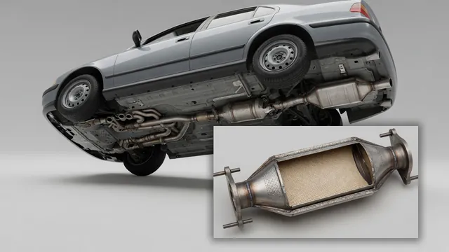 Illustration showing the catalytic converter within a Nissan Altima exhaust system