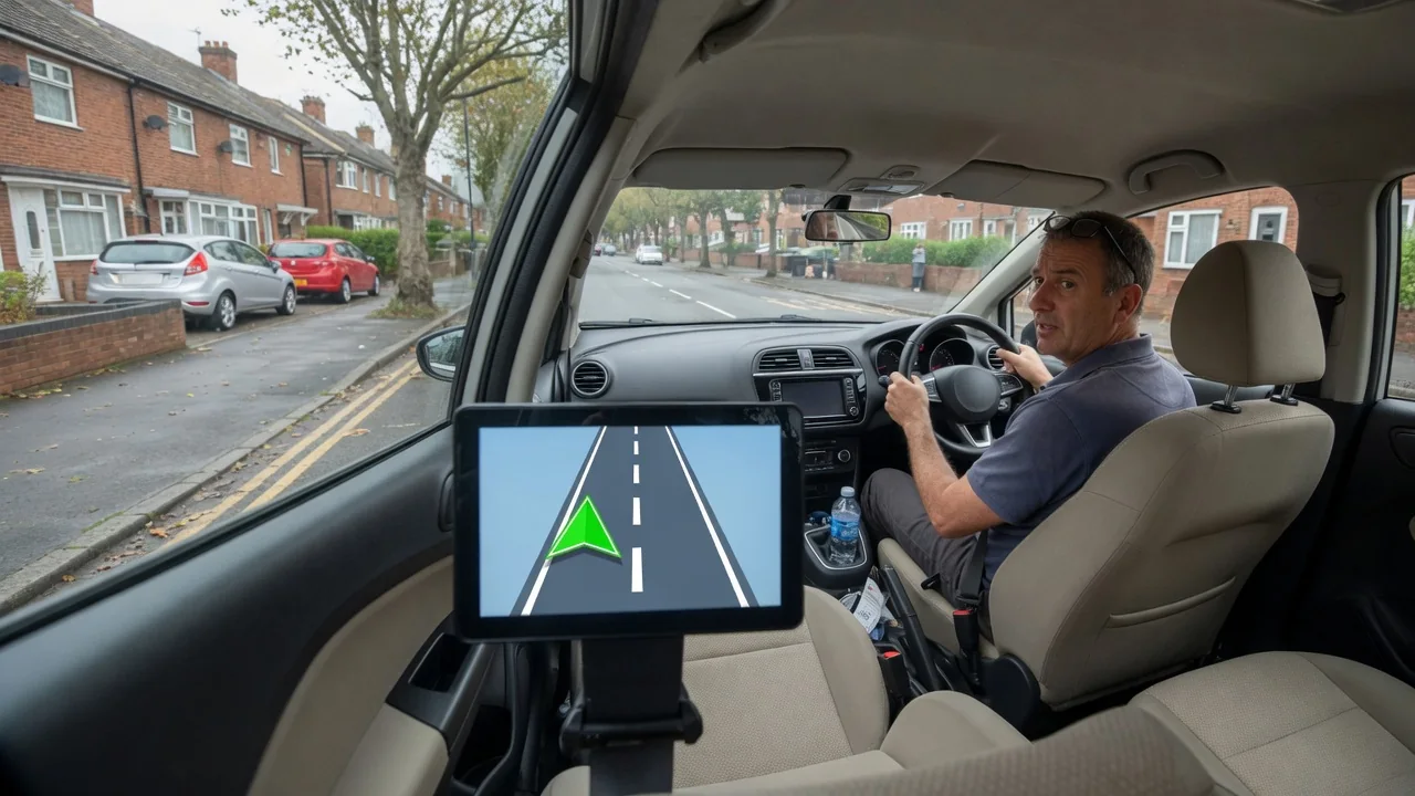 Automotive scene illustrating Why Does Navigation Show the Wrong Side of the Road