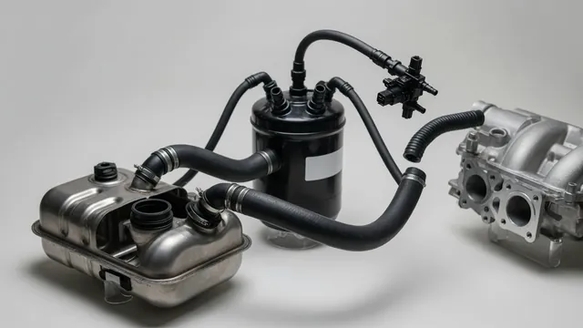 Labeled illustration of an EVAP canister, purge valve, vapor lines, and engine intake