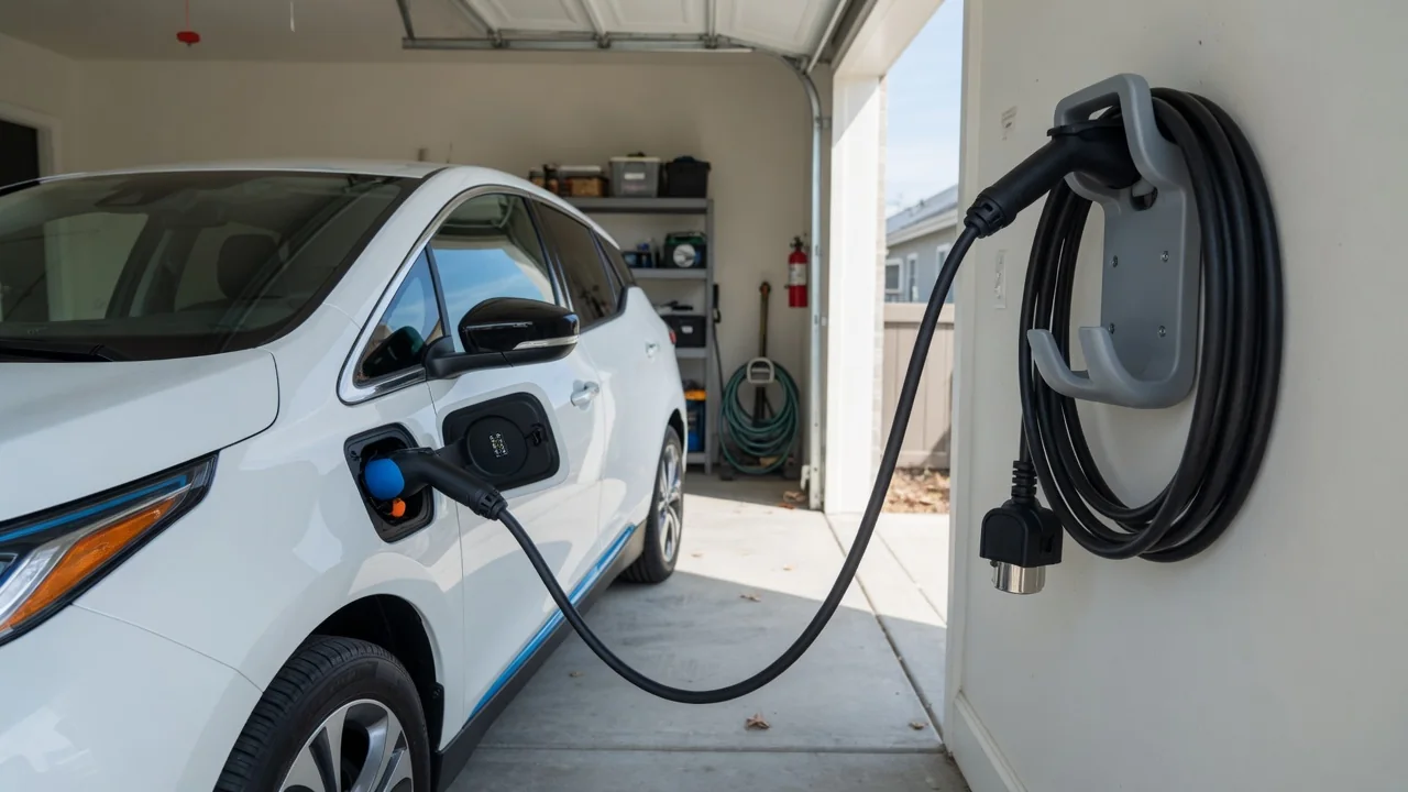 Automotive scene illustrating What Is an EV Charging Cable Holder