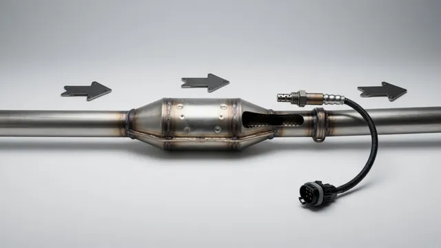 Diagram showing Bank 1 Sensor 2 positioned downstream of a catalytic converter