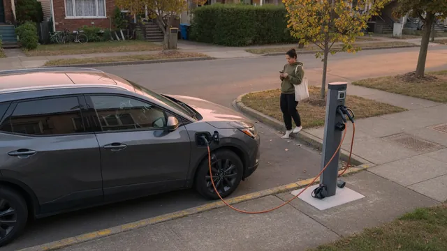 Automotive scene illustrating What Happens During an EV Charging Session