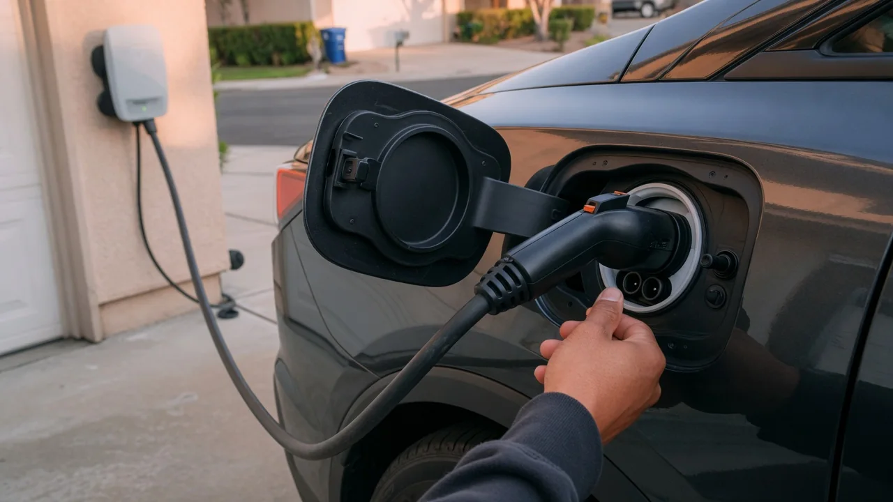 Automotive scene illustrating What Is an EV Charge Port Lock