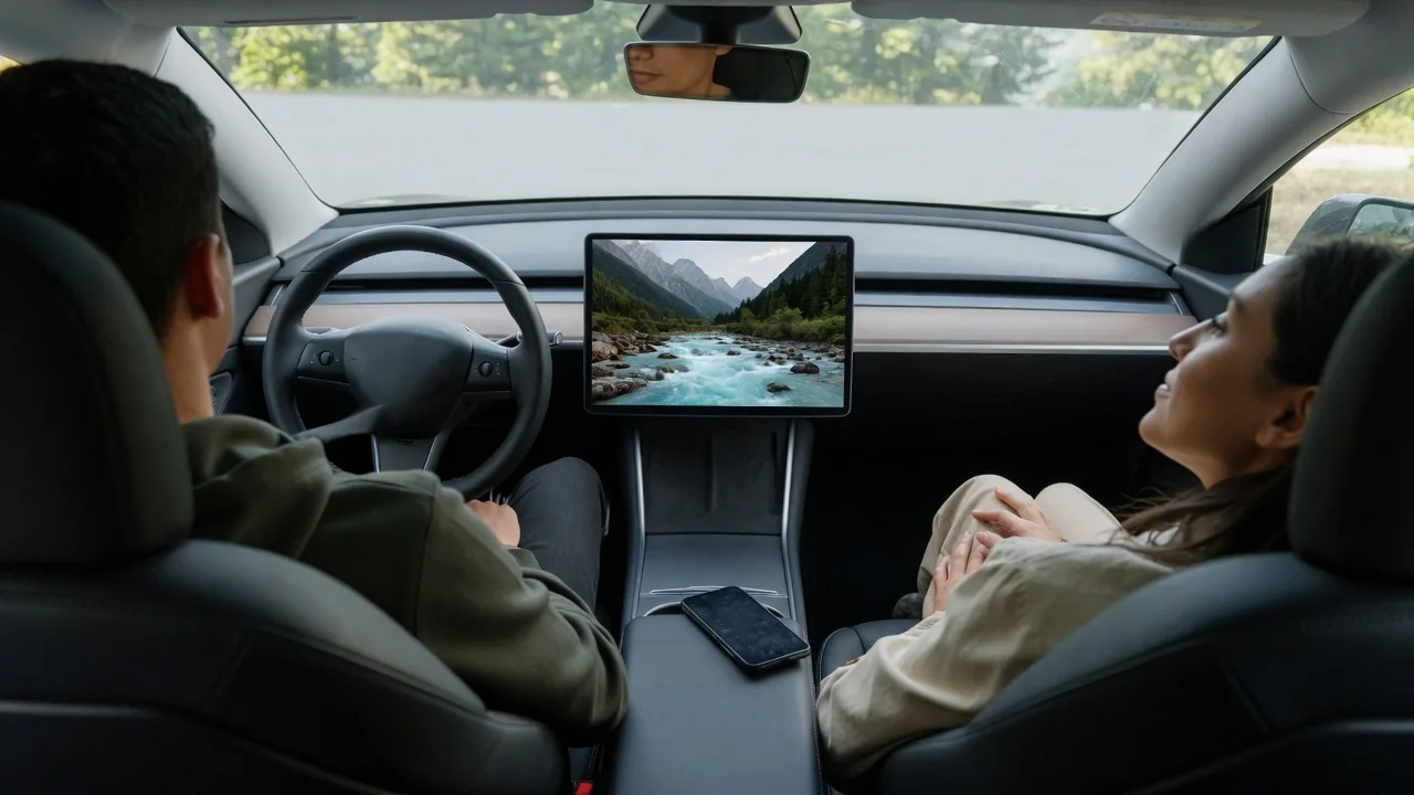Automotive scene illustrating Why Does Bluetooth Audio Lag Behind Video in a Car