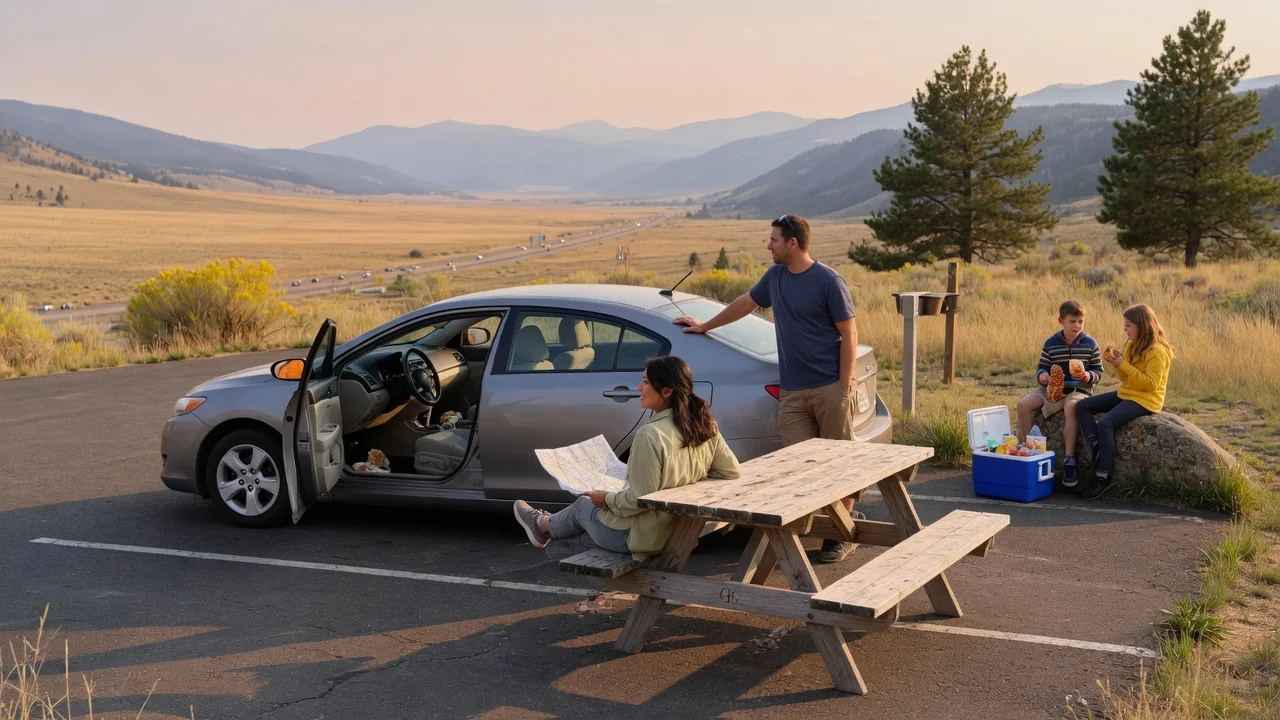Automotive scene illustrating Why Is Extra Time Useful in a Road-Trip Plan
